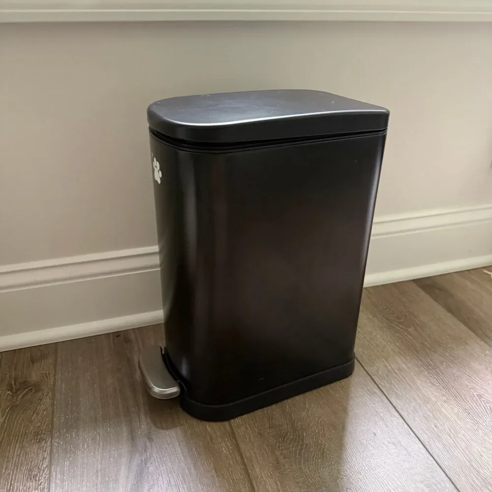 Matte Stainless Steel Pet Waste Trash Can